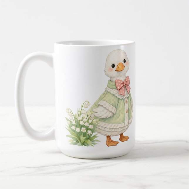 May chic Goose lily of the valley illustration Kaffemugg (Vänster)