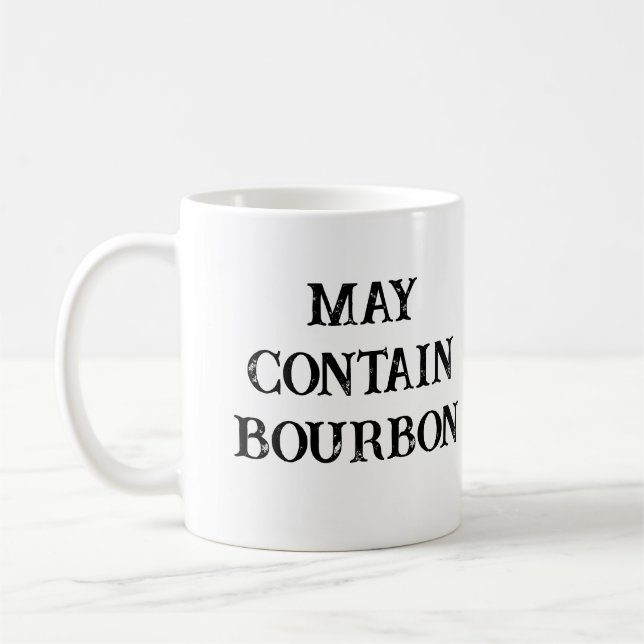may contain bourbon funny kaffemugg (Vänster)