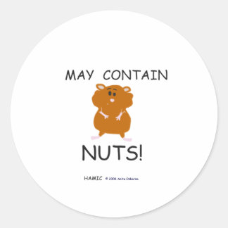 May Contain Nöt Syrian Hamster Runt Klistermärke