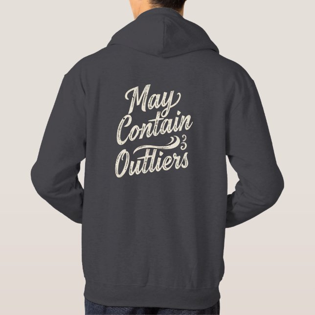 May Contain Outliers Data Men's Hoodie - Dark (Baksida)