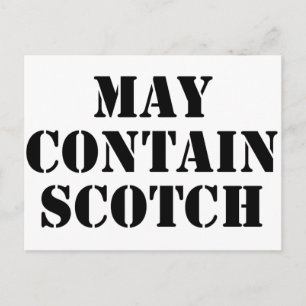 May Contain Scotch Vykort