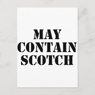 May Contain Scotch Vykort