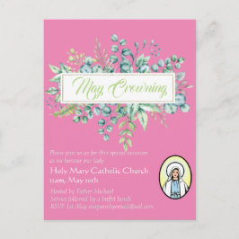 May Crowning Inbjudan Virgin Mary Catholic Inbjuda