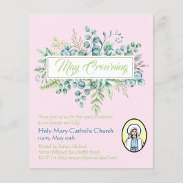 May Crowning Inbjudan Virgin Mary Catholic Inbjuda