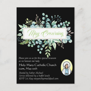 May Crowning Inbjudan Virgin Mary Catholic Inbjuda