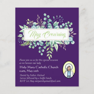 May Crowning Inbjudan Virgin Mary Catholic Inbjuda