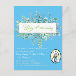 May Crowning Inbjudan Virgin Mary Catholic Inbjuda