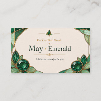 May Emerald Birthstone Shop Card Visitkort