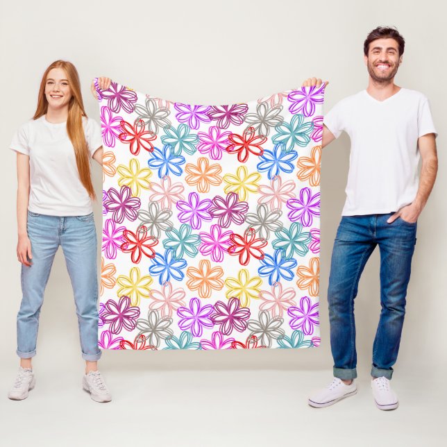 May Flowers Fleece Blanket (På plats)
