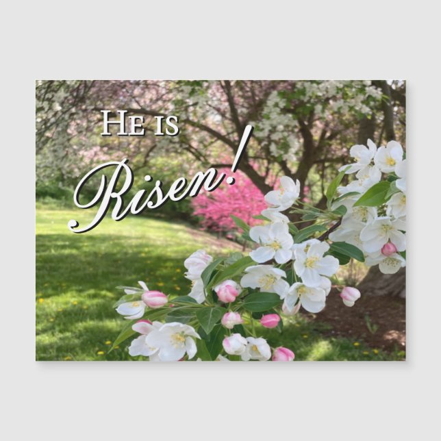 May Flowers Pink Easter Magnet (Framsida)