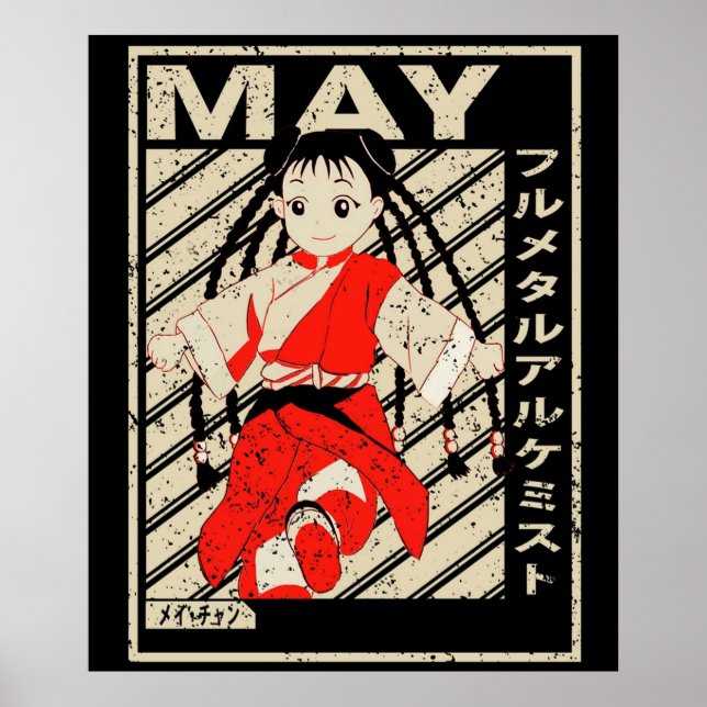 May Fullmetal Alchemist Anime Character Art Poster (Framsidan)