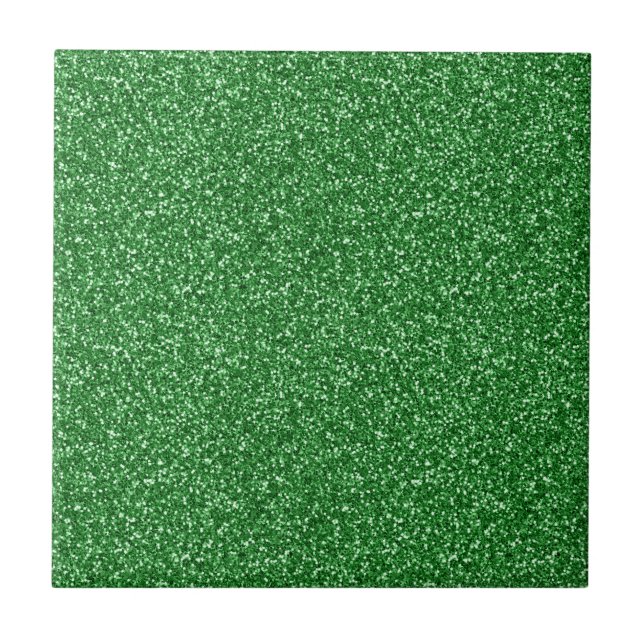 May Grönt Glitter Kakelplatta (Framsidan)