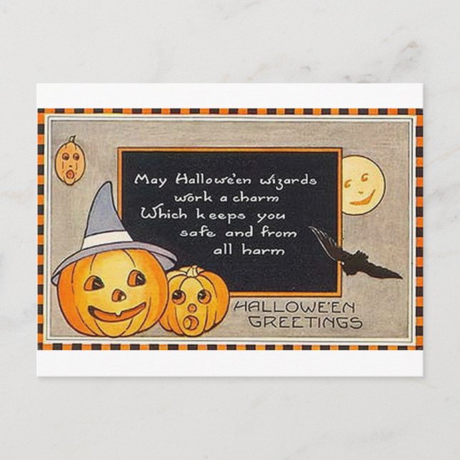 May Halloween-guider jobbar en charm Vykort (Framsida)