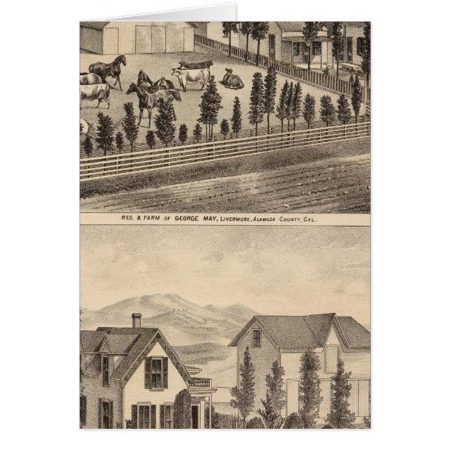 May, Horton residenet, farm Hälsningskort (Framsidan)