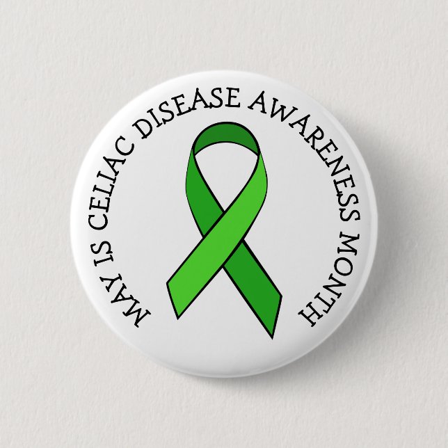May is Celiac Disease Awareness Month Button Knapp (Framsida)