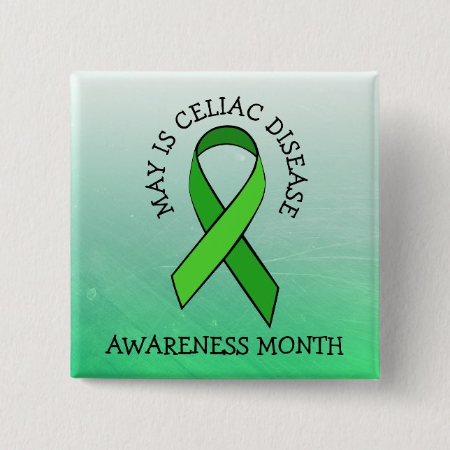 May is Celiac Disease Awareness Month Button Knapp (Framsida)