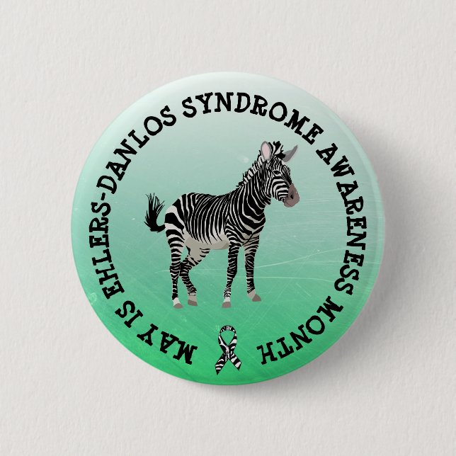 May is Ehlers-Danlos syndrome Month Button Knapp (Framsida)