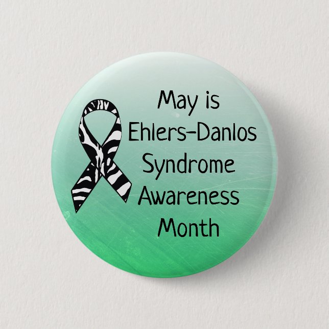 May is Ehlers-Danlos syndrome Month Button Knapp (Framsida)