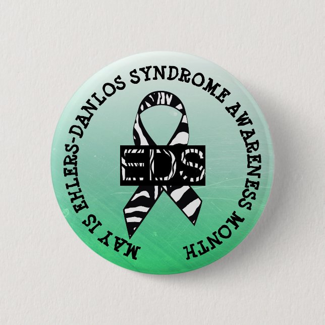 May is Ehlers-Danlos syndrome Month Button Knapp (Framsida)