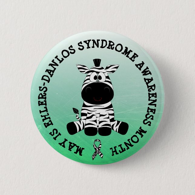 May is Ehlers-Danlos syndrome Month Button Knapp (Framsida)
