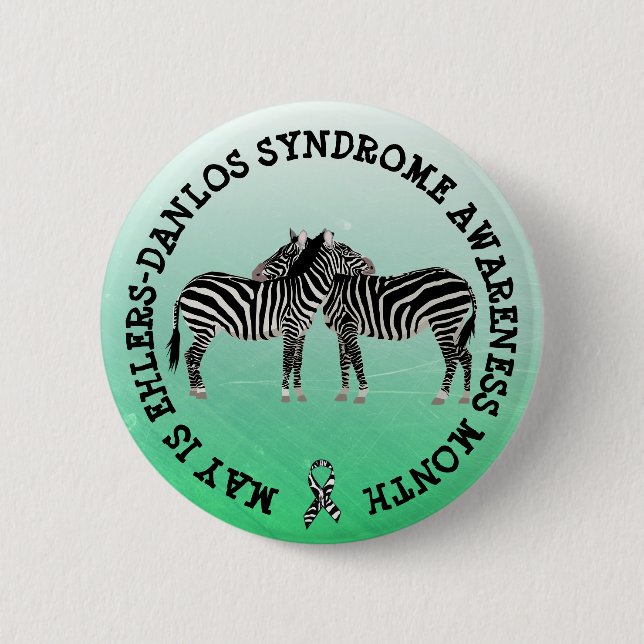 May is Ehlers-Danlos syndrome Month Button Knapp (Framsida)