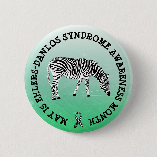 May is Ehlers-Danlos syndrome Month Button Knapp (Framsida)