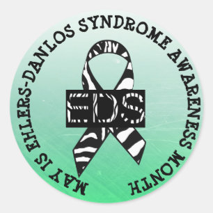 May is Ehlers-Danlos syndrome Month Stickers Runt Klistermärke