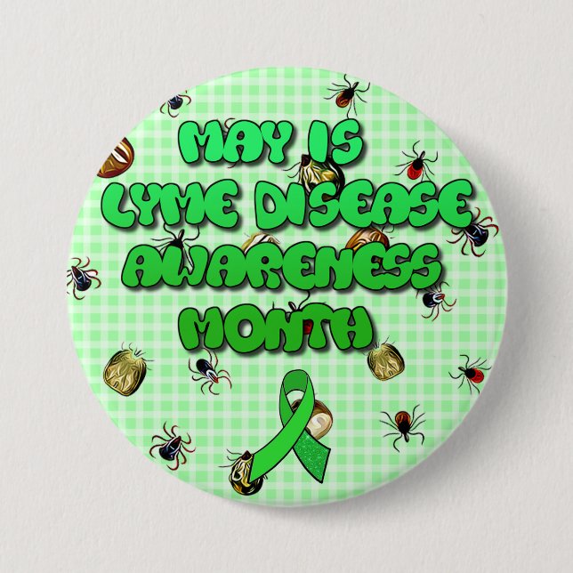May is Lyme Disease Awareness Month Button Knapp (Framsida)