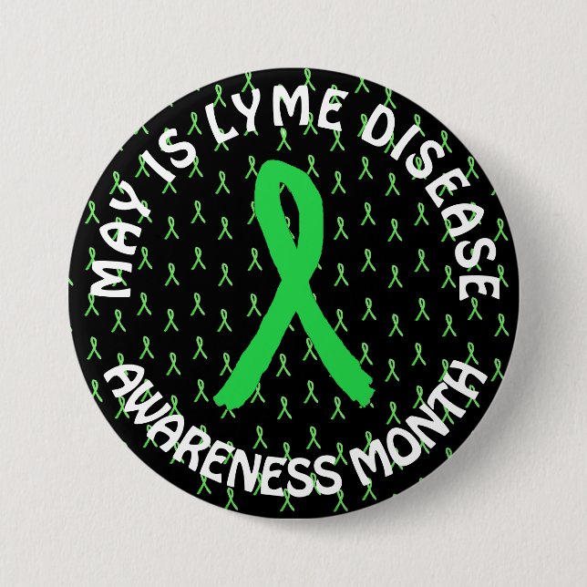 May is Lyme Disease Awareness Month Rosett band Bu Knapp (Framsida)