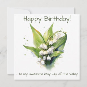 May Lily of the Valley Julkort