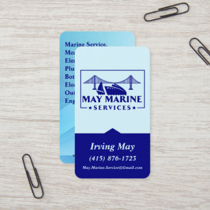 May Marine Services Anpassade Logotyp QR Code URL Visitkort