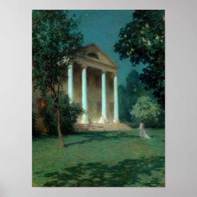 May Natt, 1906 av Willard Leroy Metcalf Poster (Framsidan)