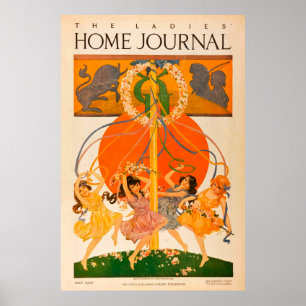 May Pole - Vintage Art Poster