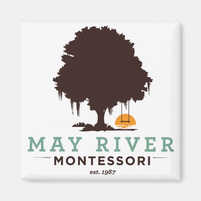 May River träd logotyp magnet (Framsidan)