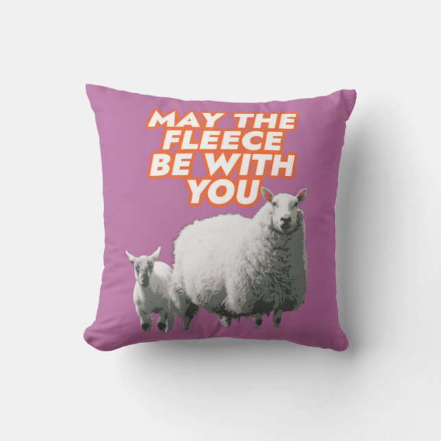 May The Fleece Be With You Throw Pillow Kudde (Framsida)