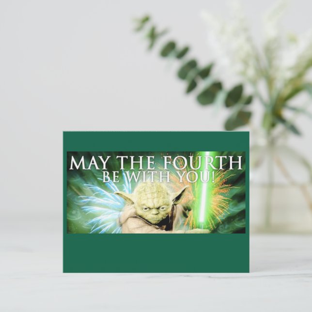 May the Fourth Be With You Grattkort Vykort (Stående Fram)