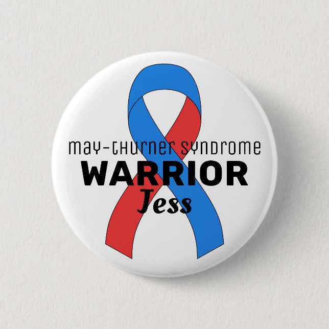 May-Thurner Syndrome Warrior Ribbon White-knapp Knapp (Framsida)
