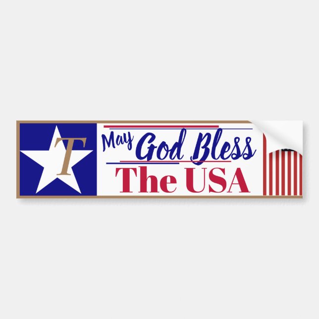 May Välsigna dig, USA Bildekal (Framsidan)