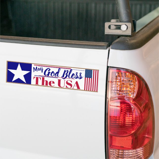 May Välsigna dig, USA Bumper Sticker Bildekal (På lastbil)