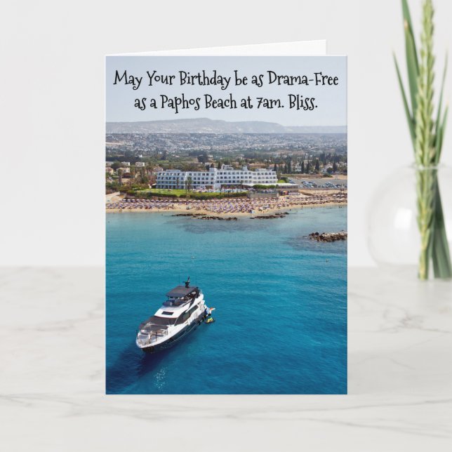 May Your Birthday be as Drama-Free as a .... Kort (Framsida)