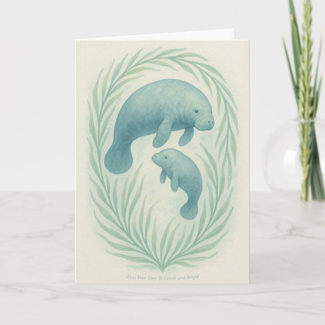 May Your Days Be Gentle and Bright – Mother & Baby Kort (Framsida)