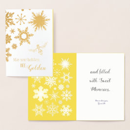 May Your Holidays Bee Golden | Anpassningsbar kort