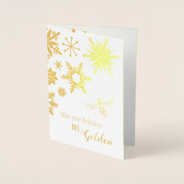 May Your Holidays Bee Golden | Fotokort Folierat Kort