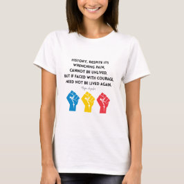 Maya Angelou Quote History Courage DR Kongo DRC T Shirt