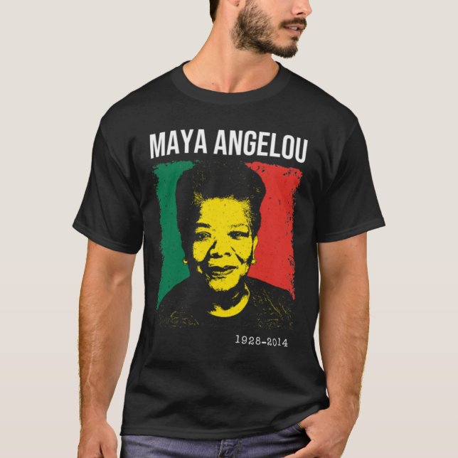 Maya Angelou - Svart historikmånad T Shirt (Framsida)