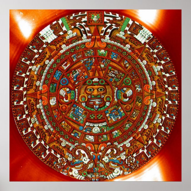 Maya Aztec Calendar Poster (Framsidan)