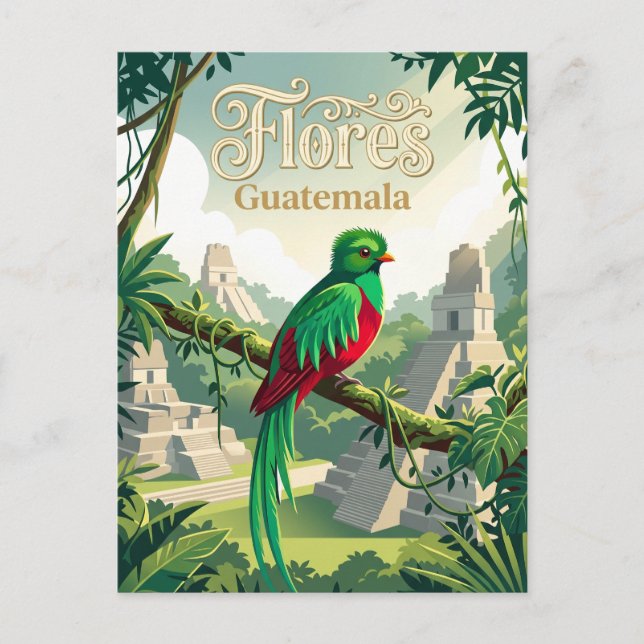 Maya Biosfärområde Guatemala Vykort (Framsida)