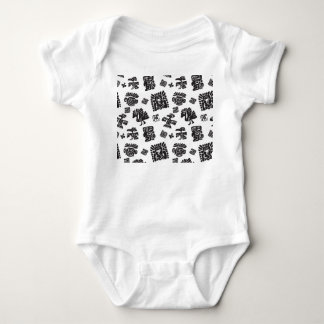 Maya Black White Ethnic Mönster T Shirt