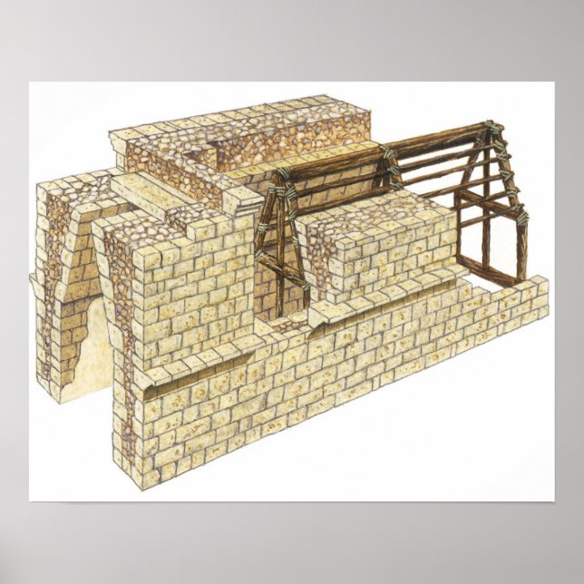 Maya corbel arch. Detalj. Mexiko Poster (Framsidan)