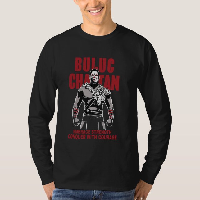 Maya God Ancient Goddess Buluc Chabtan Embrace Str T Shirt (Framsida)
